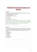 NR 668 CEA Final Exam Questions and Answers&NewLine;
