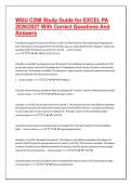 WGU C268 Excel PA Study Guide 2026&sol;2027&colon; Questions and Answers