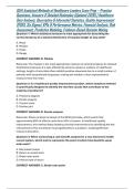D514 Analytical Methods of Healthcare Leaders Exam Prep &ndash; Practice Questions&comma; Answers & Detailed Rationales &lpar;Updated 2026&rpar; &vert; Healthcare Data Analysis&comma; Descriptive & Inferential Statistics&comma; Quality Improvement &lpar;PDSA&comma; Six Sigma&rpar;&comma; KPIs & Performance Metrics&comma;