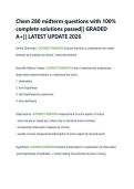 Chem 280 midterm questions with 100&percnt; &NewLine;complete solutions passed&vert;&vert; GRADED &NewLine;A&plus;&vert;&vert; LATEST UPDATE 2026 