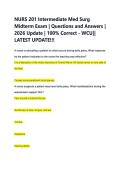 NURS 201 Intermediate Med Surg &NewLine;Midterm Exam &vert; Questions and Answers &vert; &NewLine;2026 Update &vert; 100&percnt; Correct - WCU&vert;&vert; &NewLine;LATEST UPDATE&excl;&excl;&excl;