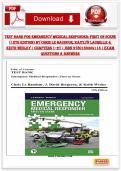 Test Bank for Emergency Medical Responder First on Scene 12th Edition &lpar;Chapters 1&ndash;27&comma; ISBN 9780133004113&rpar; &ndash; Exam Questions & Answers