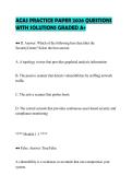 ACAS PRACTICE PAPER 2026 QUESTIONS&NewLine;WITH SOLUTIONS GRADED A&plus;