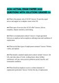 ACAS ACTUAL EXAM PAPER 2026&NewLine;QUESTIONS WITH SOLUTIONS GRADED A&plus;
