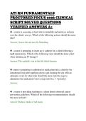 ATI RN FUNDAMENTALS&NewLine;PROCTORED FOCUS 2026 CLINICAL&NewLine;SCRIPT SOLVED QUESTIONS&NewLine;VERIFIED ANSWERS A&plus;&NewLine;