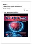 TEST BANK&lowbar;&lowbar;Wardlaw's Perspectives in Nutrition&colon; A Functional Approach 3rd Edition by Carol Byrd-Bredbenner &comma; ISBN&colon; 9781260702422 &vert;Chapters 1-18 &lpar;Questions with Rationalized Answers&rpar;&vert; Guide A&plus;