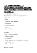 ATI RN FUNDAMENTALS&NewLine;PROCTORED FOCUS 2026 NURSING&NewLine;TEST PAPER QUESTIONS ANSWERS&NewLine;GRADED A&plus;&NewLine;