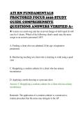 ATI RN FUNDAMENTALS&NewLine;PROCTORED FOCUS 2026 STUDY&NewLine;GUIDE COMPREHENSIVE&NewLine;QUESTIONS ANSWERS VERIFIED A&plus;&NewLine;
