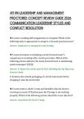 ATI RN LEADERSHIP AND MANAGEMENT&NewLine;PROCTORED CONCEPT REVIEW GUIDE 2026&NewLine;COMMUNICATION LEADERSHIP STYLES AND&NewLine;CONFLICT RESOLUTION