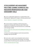 ATI RN LEADERSHIP AND MANAGEMENT&NewLine;PROCTORED LEARNING WORKBOOK 2026&NewLine;DELEGATION PRIORITIZATION AND TEAM&NewLine;MANAGEMENT SKILLS&NewLine;