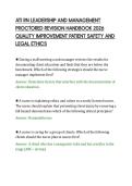 ATI RN LEADERSHIP AND MANAGEMENT&NewLine;PROCTORED REVISION HANDBOOK 2026&NewLine;QUALITY IMPROVEMENT PATIENT SAFETY AND&NewLine;LEGAL ETHICS