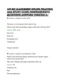 ATI RN LEADERSHIP ONLINE PRACTICE&NewLine;2026 STUDY GUIDE COMPREHENSIVE&NewLine;QUESTIONS ANSWERS VERIFIED A&plus;&NewLine;