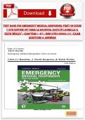 Test Bank for Emergency Medical Responder First on Scene 12th Edition &lpar;Chapters 1&ndash;27&comma; ISBN 9780133004113&rpar; &ndash; Exam Questions & Answers