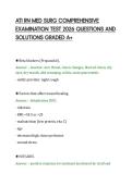 ATI RN MED SURG COMPREHENSIVE&NewLine;EXAMINATION TEST 2026 QUESTIONS AND&NewLine;SOLUTIONS GRADED A&plus;&NewLine;