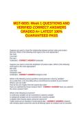 MGT-6655 Week 1 EXAM QUESTIONS AND VERIFIED CORRECT ANSWERS GRADED A&plus; -LATEST 2026-2027- 100- GUARANTEED PASS&period;docx&NewLine;&NewLine;