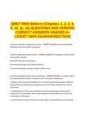 QMGT 6655 Midterm &lpar;Chapters 1&comma; 2&comma; 3&comma; 4&comma; 5&comma; 10&comma; 11&comma; 16&rpar;EXAM QUESTIONS AND VERIFIED CORRECT ANSWERS GRADED A&plus; -LATEST 2026-2027- 100- GUARANTEED PASS&period;docx&NewLine;&NewLine;