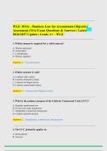 WGU D216 &ndash; Business Law for Accountants Objective&NewLine;Assessment &lpar;OA&rpar; Exam Questions & Answers &vert; Latest&NewLine;2026&sol;2027 Update &vert; Grade A&plus; - WGU