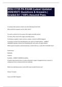 WGU C720 PA EXAM &lpar;Latest Updated&NewLine;2026&sol;2027&rpar; Questions & Answers &vert;&NewLine;Graded A&plus; &vert; 100&percnt; Assured Pass&period;