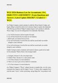 WGU D216 Business Law for Accountants &vert; OA &vert;&NewLine;OBJECTIVE ASSESSMENT &vert; Exam Questions and&NewLine;Answers &vert; Latest Update 2026&sol;2027 &vert; Graded A&plus; -&NewLine;WGU&period;