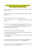 EPIC OR350 STUDY GUIDE - TEST QUESTIONS WITH CORRECT ANSWERS 2026