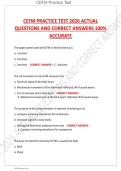 CEFM PRACTICE TEST 2026 ACTUAL &NewLine;QUESTIONS AND CORRECT ANSWERS 100&percnt; &NewLine;ACCURATE 