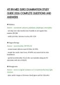 ATI RN MED SURG EXAMINATION STUDY&NewLine;GUIDE 2026 COMPLETE QUESTIONS AND&NewLine;ANSWERS
