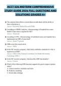 ACCT 526 MIDTERM COMPREHENSIVE&NewLine;STUDY GUIDE 2026 FULL QUESTIONS AND&NewLine;SOLUTIONS GRADED A&plus;