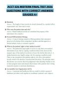 ACCT 526 MIDTERM FINAL TEST 2026&NewLine;QUESTIONS WITH CORRECT ANSWERS&NewLine;GRADED A&plus;
