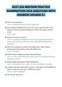 ACCT 526 MIDTERM PRACTICE&NewLine;EXAMINATION 2026 QUESTIONS WITH&NewLine;ANSWERS GRADED A&plus;