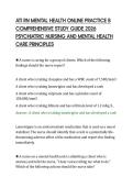ATI RN MENTAL HEALTH ONLINE PRACTICE B&NewLine;COMPREHENSIVE STUDY GUIDE 2026&NewLine;PSYCHIATRIC NURSING AND MENTAL HEALTH&NewLine;CARE PRINCIPLES&NewLine;