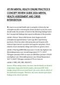 ATI RN MENTAL HEALTH ONLINE PRACTICE B&NewLine;CONCEPT REVIEW GUIDE 2026 MENTAL&NewLine;HEALTH ASSESSMENT AND CRISIS&NewLine;INTERVENTION&NewLine;