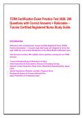 &NewLine;TCRN Certification Exam Practice Test 2026&colon; 200 &NewLine;Questions with Correct Answers &plus; Rationales &ndash; Trauma Certified Registered Nurse Study Guide 