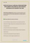 NCCCO Lift Director Certification EXAM QUESTIONS WITH CORRECT SOLUTIONS ALL WITH DETAILED RATIONALES JUST RELEASED THIS YEAR&period;pdf&NewLine;&NewLine;A comprehensive preparation resource for candidates pursuing the NCCCO Lift Director Certification&period; This document includes 