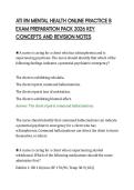ATI RN MENTAL HEALTH ONLINE PRACTICE B&NewLine;EXAM PREPARATION PACK 2026 KEY&NewLine;CONCEPTS AND REVISION NOTES