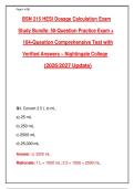BSN 215 HESI Dosage Calculation Exam Study Bundle&colon; 50-Question Practice Exam &plus; 104-Question Comprehensive Test with Verified Answers