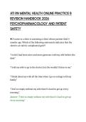 ATI RN MENTAL HEALTH ONLINE PRACTICE B&NewLine;REVISION HANDBOOK 2026&NewLine;PSYCHOPHARMACOLOGY AND PATIENT&NewLine;SAFETY