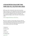 ATI RN NUTRITION EXAM SCRIPT FINAL&NewLine;PAPER 2026 FULL SOLUTION VIEW AHEAD