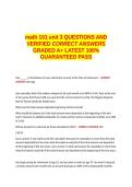 math 101 unit 3 Exam QUESTIONS AND VERIFIED CORRECT ANSWERS GRADED A&plus; -LATEST 2026-2027- 100- GUARANTEED PASS&period;docx&NewLine;&NewLine;
