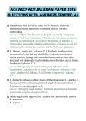 ACE ASCP ACTUAL EXAM PAPER 2026&NewLine;QUESTIONS WITH ANSWERS GRADED A&plus;