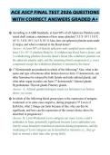ACE ASCP FINAL TEST 2026 QUESTIONS&NewLine;WITH CORRECT ANSWERS GRADED A&plus;