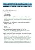 ACE ASCP PRACTICE EXAMINATION 2026&NewLine;QUESTIONS WITH ANSWERS GRADED A&plus;