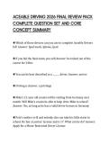 ACEABLE DRIVING 2026 FINAL REVIEW PACK&NewLine;COMPLETE QUESTION SET AND CORE&NewLine;CONCEPT SUMMARY