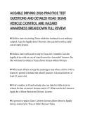 ACEABLE DRIVING 2026 PRACTICE TEST&NewLine;QUESTIONS AND DETAILED ROAD SIGNS&NewLine;VEHICLE CONTROL AND HAZARD&NewLine;AWARENESS BREAKDOWN FULL REVIEW
