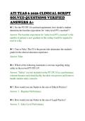 ATI TEAS 6 2026 CLINICAL SCRIPT&NewLine;SOLVED QUESTIONS VERIFIED&NewLine;ANSWERS A&plus;