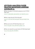 ATI TEAS 6 2026 FINAL PAPER&NewLine;PRACTICE QUESTIONS ANSWERS&NewLine;ACCURATE A&plus;&NewLine;