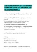 ACEDS CERTIFICATION EVALUATION TEST&NewLine;PAPER 2026 COMPLETE QUESTIONS AND&NewLine;SOLUTIONS GRADED A&plus;