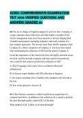 ACEDS COMPREHENSIVE EXAMINATION&NewLine;TEST 2026 VERIFIED QUESTIONS AND&NewLine;ANSWERS GRADED A&plus;