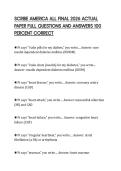 SCRIBE AMERICA ALL FINAL 2026 ACTUAL&NewLine;PAPER FULL QUESTIONS AND ANSWERS 100&NewLine;PERCENT CORRECT