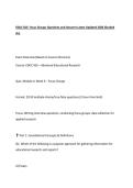 EDUC 816 Focus Groups Questions and Answers Latest Updated 2026&period;