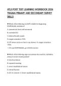 ATLS POST TEST LEARNING WORKBOOK 2026&NewLine;TRAUMA PRIMARY AND SECONDARY SURVEY&NewLine;SKILLS&NewLine;
